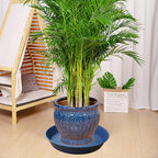 3 Pack of 20 22 inch Plant Saucer (19.2 Inch Base), 3.6" Depth Tray, Large Deep Garden Plastic Flower Planter Plant Trays for Indoors Outdoor Bath Bath (22", Blue)