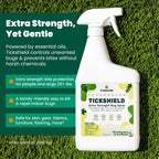 Tickshield Extra-Strength Bug Spray | Our Original Formula with an Extra Kick | for People, Gear, & Animals Over 20 Lbs (Pint)