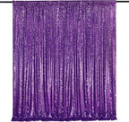 10ft x 10ft Purple Sequin Backdrop Glitter Halloween Party Backdrop Curtains Photo Background for Stage Wedding Baby Shower Decorations