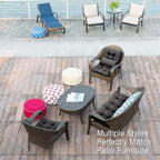 QILLOWAY Outdoor Chair Cushion for Patio Furniture, Waterproof Patio Cushions Set of 2 with Ties, Fade Resistant Replacement Pads for Outdoor Rocking Chairs,Dark Grey