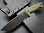 Eafengrow EF148 Fixed Blade Knife AUS-10 Steel Blade Micarta Handle Full Tang EDC Straight Knife for Hunting Camping Bushcraft