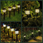 SOLPEX Solar Outdoor Lights,12 Pack Solar Path Lights, Walkway Lights Outdoor, Garden Light, Solar-Powered Pathway Waterproof for Garden, Yard, Landscape and Driveway(Warm White)