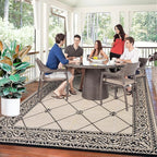 HiiARug Outdoor Rug for Patios Clearance 6'x9' Outdoor Plastic Straw Rug Waterproof Patio Camping Rug Reversible RV Mat Outdoor Area Rugs for Outdoors, RV, Backyard, Deck, Camping