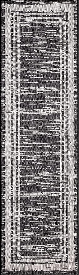 Keen Home Design Outdoor Runner Rug - 2x8 Washable Indoor/Outdoor Rug for Patio, Balcony, Kitchen, Garden, Beach, Deck and Porch. Size: 2'2" x 7'7"
