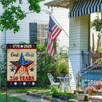 250 Anniversary USA Garden Flags for Outside,4th of July 250th Year America Banner,God Bless United States 12x18 Inch Double-Sided with Patriotic Star,1776-2026 America Merchandise for Yard Decoration