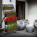 6-Ft Raised Garden Bed - Vertical Garden Freestanding Elevated Planter with 4 Container Boxes - Good for Patio or Balcony Indoor and Outdoor - Perfect to Grow Vegetables Herbs Flowers