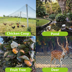25x25ft Bird Netting for Chicken Coop Poultry Netting 1/2 inch Mesh Heavy Duty Chicken Coop Cover Netting Roof Hawk Proof Bird Netting for Garden Protection Fruit Tree Netting Against Squirrels Deer