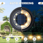 Solar Ground Lights, Warm White 12-Pack – 2-in-1 Waterproof Outdoor Disk Lights
