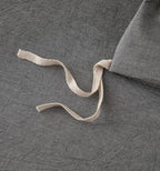JIYUAN 100% Washed Cotton Duvet Cover Set 2 Pieces Twin, 1 Duvet Cover 68x90 Inches (Comforter Not Included) and 1 Pillowcases,Linen Feel Bedding Set Comfy and Breathable, Heathered Dark Grey
