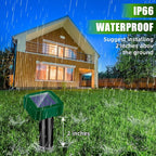 2026 New Mole Repellent Solar Powered, IP65 Waterproof Ultrasonic Gopher Repellent Snake Repellent for Yard Lawn Garden, Groundhog Vole Chipmunk Armadillo Squirrel Rodent Deterrent Stakes,8 Pack