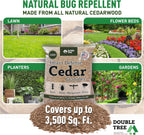 Double Tree Home and Garden Cedar Granules | Repels Fleas, Ticks, Ants, and Mosquitos | Rich Cedar Scent | Non Toxic | Pet Safe | 3 Bags (48 Quarts)