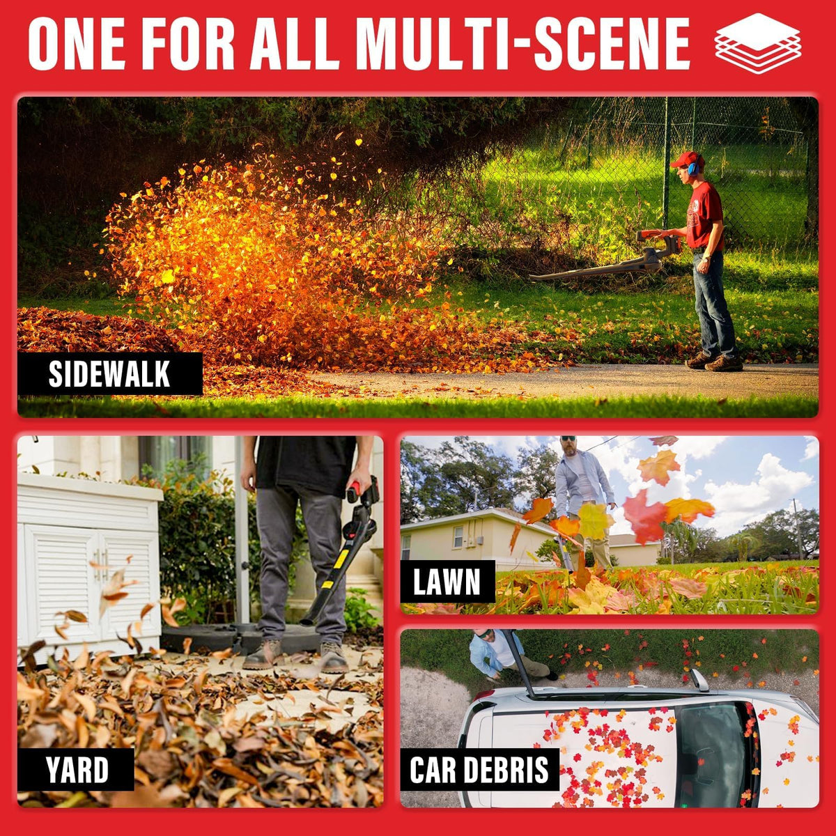 MZK 20V Cordless Leaf Blower, Lightweight Electric Blower