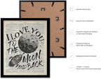 Poster Master Dictionary Art Poster - I Love You To The Moon and Back Print - Motivational Art - Gift for Him, Her & Lovers - Romantic Decor for Dorm, Bedroom or Living Room, 16x20 Black Framed