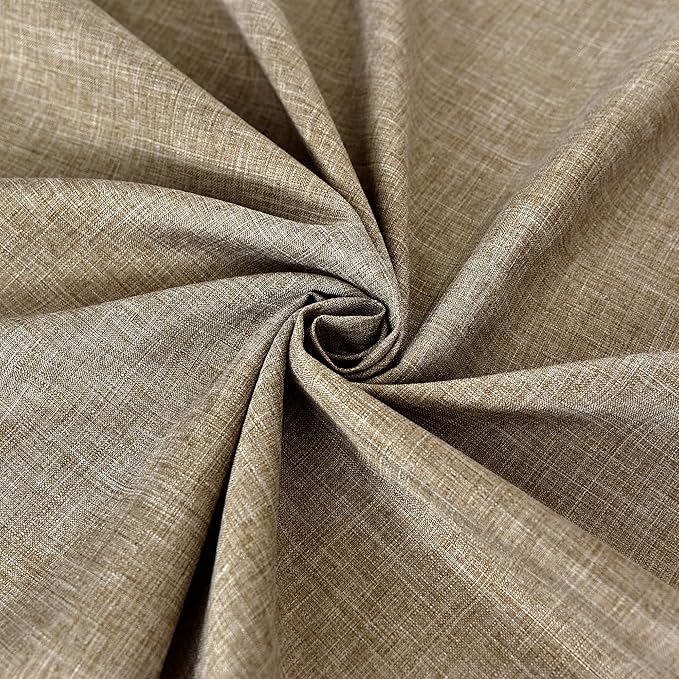 Fitable Square Faux Linen Tablecloths 2 Pack, Faux Burlap Fabric Table Covers for 4 Ft Card/Coffee Table, Holiday Kitchen Dining, Party, Farmhouse (Khaki, 54 x 54 Inch)