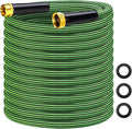 Garden Hose 50 ft Flexible Non-Expandable Water Hose Kink-Free Ultra Lightweight Leak-Proof Durable Portable Wear-Resistant Hoses Pipe with 3/4" Brass Fittings for Outdoor Yard Lawn Car Wash