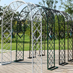 Heavy Duty Garden Arch Trellis, Wide Outdoor Metal Arbor Trellis Arch for Climbing Plants, Sturdy Garden Arbors for Wedding, Ceremony, Party, Lawn Décor Green 102.4''*15.7''*90.6''