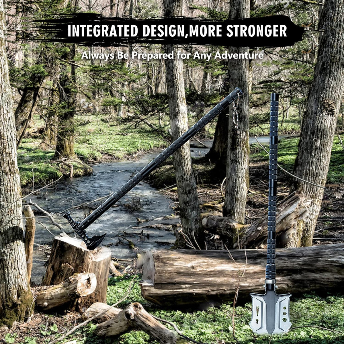 Camping Shovel Axe Outdoor Survival Shovel Set with High Carbon Steel Camping Gear for Men Outdoor Caming Hiking Backpacking Emergency
