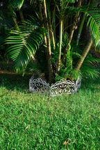 Evelyne Decorative Garden Border Edging: Faux Wrought Iron Leaf & Bird Design