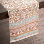 Maison d' Hermine Table Runner 100% Cotton Double Layer Table Runners 108 inches Long for Thanksgiving Christmas Decorations Home Kitchen Dining Party Wedding (Nila, 14.5" x 108")