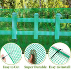 PotatoLife Plastic Wire Mesh Fence, Balcony Fence for Baby and Pets, Safety Fence, Stair Protector, Poultry, Garden, Tree Support, Durable Material, Free Zip Ties (Green, 15.7'' x 10')