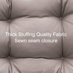 QILLOWAY Outdoor Chair Cushion for Patio Furniture, Waterproof Patio Cushions Set of 4 with Ties, Fade Resistant Replacement Pads for Outdoor Rocking Chairs,Tan,Grey