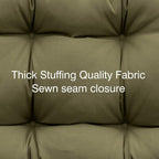 QILLOWAY Outdoor Chair Cushion for Patio Furniture, Waterproof Patio Cushions Set of 2 with Ties, Fade Resistant Replacement Pads for Outdoor Rocking Chairs,Sage