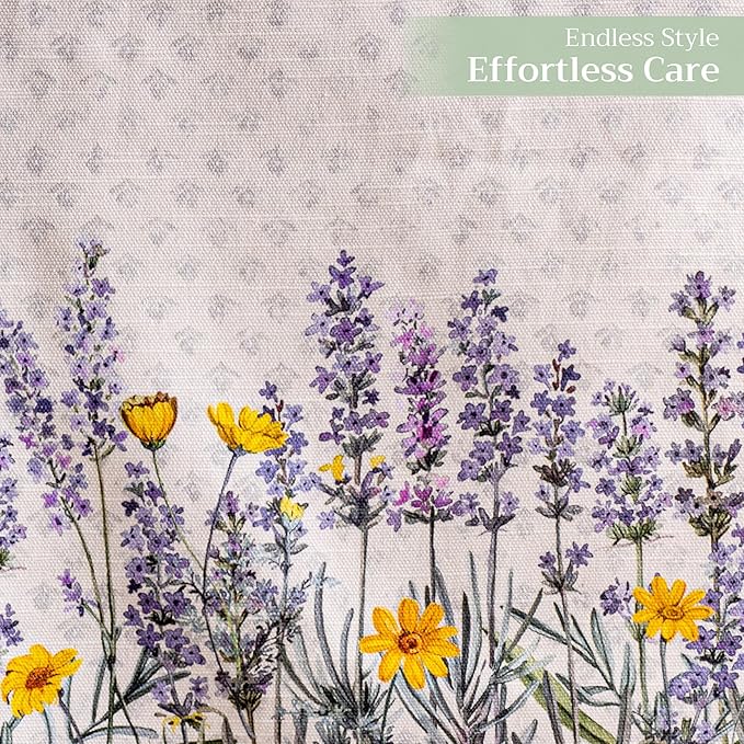 Maison d' Hermine Table Runner 100% Cotton Double Layer Table Runners 72 inches Long Decorative for Home Kitchen Dining Party Wedding Bridal Shower Spring Summer (Fanny Lavender, 14.50" x 72")