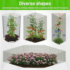 8 Pack Plant Protectors from Animals, 16"x 12" Wire Plant Protector, Wire Cages for Plants with Stakes and Cable Ties, Metal Plant Cages for Plants, Vegetables, Flowers