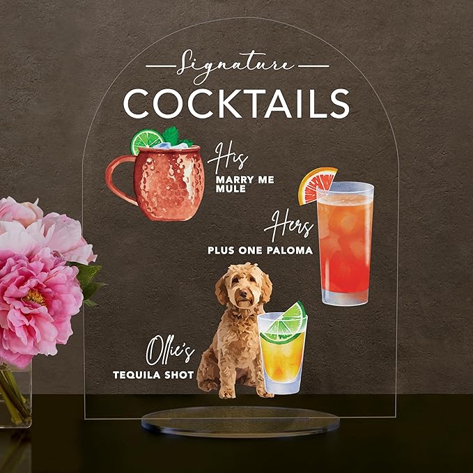 Pet Signature Drink Wedding Signs
