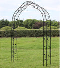 Metal Garden Arch, Garden Arch Trellis for Climbing Plants Outdoor, Garden Arbor for Weddings Party Events Decoration, Assemble Freely with 8 Styles, 59" L X 15" W X 98.4" H, Black