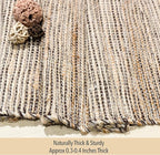 Chardin home Natural Jute Table Runner 13x36 Inch – Vintage Boho Rustic Table Decor – Handwoven Table Runner in Natural Jute and Brown – Farmhouse Dining or Console Table Accent