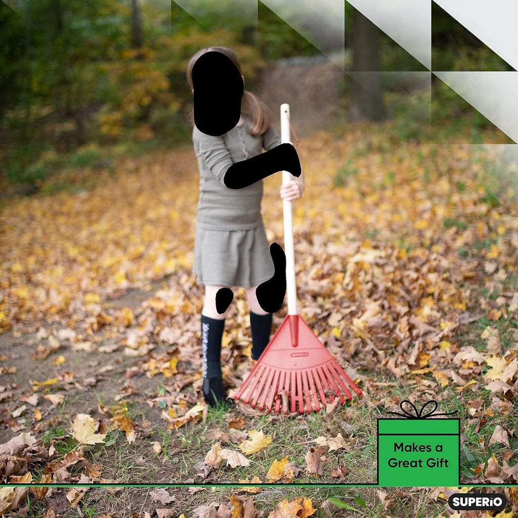 Superio Red Kid Rake - Fun and Functional Gardening Tool for Children, 3-Pack