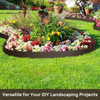 AGTEK 78FT Plastic Landscape Edging Coil Kit, 8 inch High Terrace Board Garden Edging Border with 24 Stakes