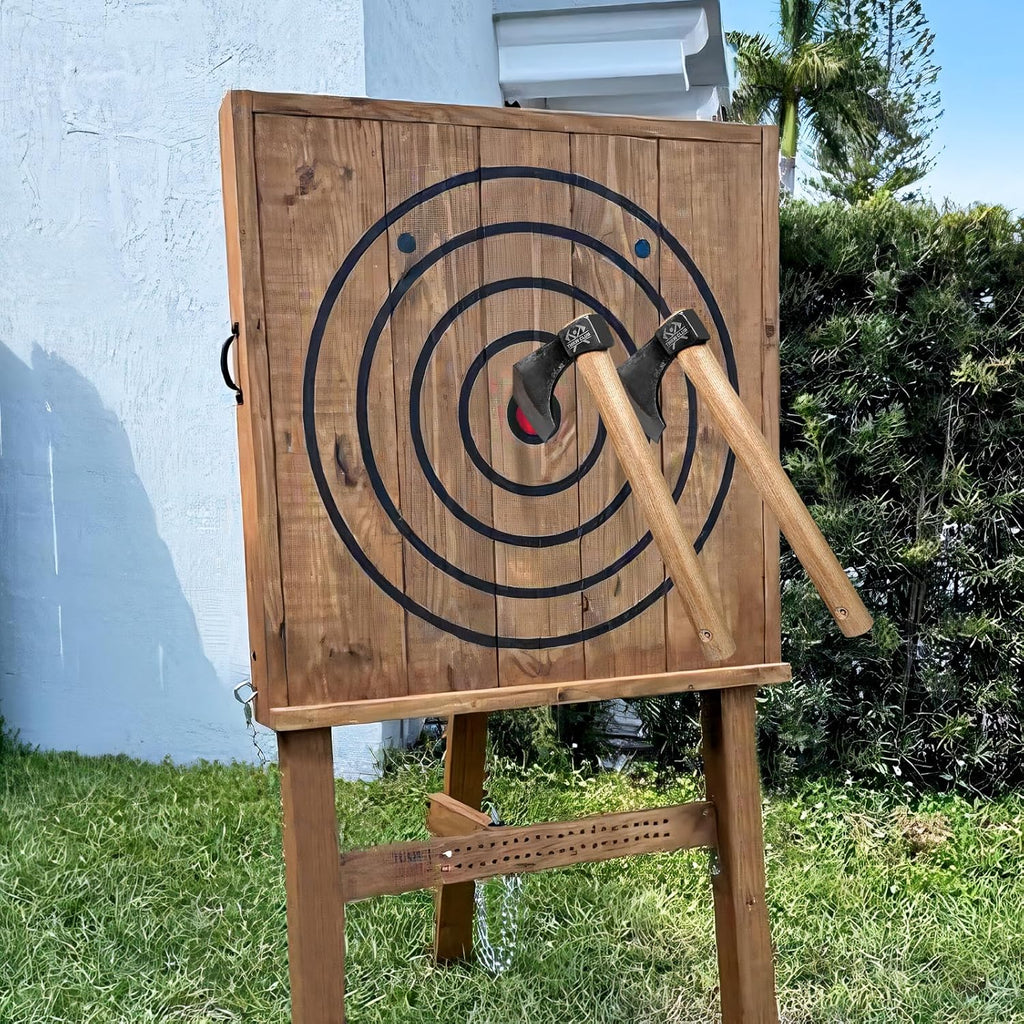 Professional Throwing Axes, 16.1" Throwing Tomahawk Axe with 1065 High Carbon Steel & Wooden Handle, Perfect for Axe Throwing Game for Backyard, Competition and Recreation