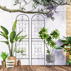 4 Pack 87x20in Garden Trellises with Black Metal Coating, Trellis for Climbing Plants Outdoor, Roses, Vines, Flowers, and Vegetables.