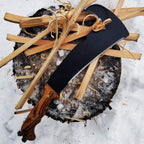 Woodmans Pal - Multi-Use Axe Machete with Sheath - Survival Machete Ideal for Camping, Fishing, Hunting, Bushcraft - Perfect Brush Axe for Surveying… (Wood Handle)
