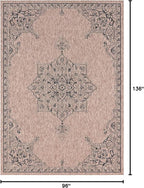 Unique Loom Outdoor Traditional Collection Area Rug - Antique (8' x 11' 4" Rectangle, Beige/ Black)