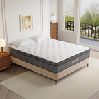 Queen Mattress 14 Inch, Hybrid Mattresses Queen Size in a Box, Medium Firm Memory Foam and Individual Pocket Springs, Fiberglass Free Bed Mattres, Breathable,CertiPUR-US