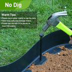 3.15" x 100' No Dig Landscape Edging, Flexible Garden Edging Borders with 90 Anchoring Spikes, Plastic Lawn Edging for Landscaping Garden Flower Beds Grass Yard Paver Pathway, Black