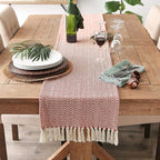 DII Woven Basic Tabletop Collection, Chevron Table Runner, 15x108, Barn Red