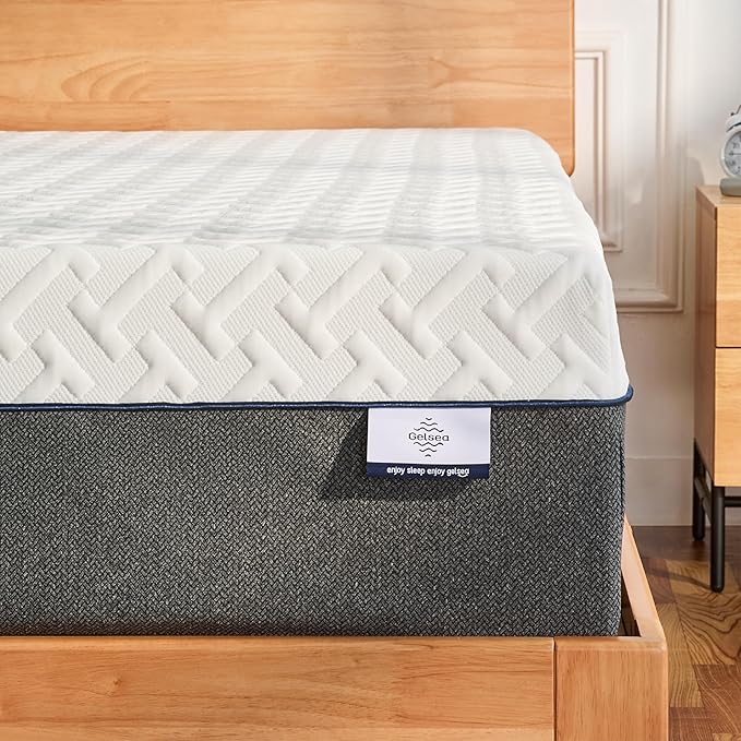 12 Inch Queen Green Tea Memory Foam Mattress for Cool Sleep & Pressure Relief, Bed in a Box, Removable Cover No Fiberglass, CertiPUR-US Certified