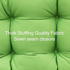 QILLOWAY Outdoor Chair Cushion for Patio Furniture, Waterproof Patio Cushions Set of 4 with Ties, Fade Resistant Replacement Pads for Outdoor Rocking Chairs,Green