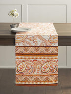 Maison d' Hermine Table Runner 100% Cotton Single Layer Table Runners 60 inches Long for Thanksgiving Christmas Decorations Home Kitchen Dining Party Wedding (Palatial Paisley, 14.5" x 60")