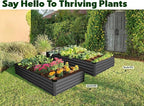 Plant & Plot Galvanized Raised Garden Beds Outdoor // 6×3×1 ft Planter Raised Beds for Gardening, Vegetables, Flowers // Large Metal Garden Box // Patented Tool-Free Design (Dark Gray)