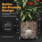 Self-Watering Grow Bags, 5-Pack 5 Gallon 420G Thick Nonwoven Fabric Pots with Reinforced Handles and Multi-Purpose Rings, for Low Stress Plant Training Fruits, Vegetables,and Flowers