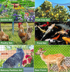 Bird Netting, Heavy Garden Netting Reusable Protective Garden Netting for Plants Fruit Trees Vegetables Against Birds and Other Animals (5cm hole-25'x25')