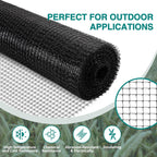 FRUITEAM 8ft×165ft Deer-Fence,Deer-Netting for Garden,Wildlife Netting,Heavy Duty Garden Fencing Roll for Plant Protection