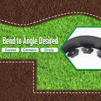 Hugeleaf Landscape Edging Kit 40 Feet with 48pcs Spikes, 4 Inches Garden Edging Flexible Landscape Lawn Border for Flower Beds Yard Pathway