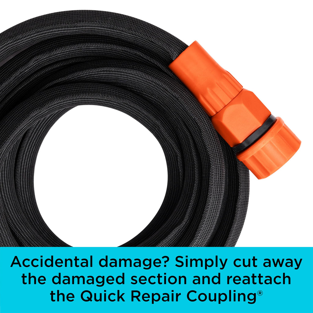 Black + Decker® 25 ft x 5/8 in, Expanding Garden Hose – Lightweight, Kink-Resistant, Quick Repair Couplings® BXMHBB22182