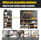 PrimeZone 32"W x 16"D x 63" H Storage Shelves - 2 Pack 5 Tier Adjustable Garage Storage Shelving, Heavy Duty Metal Storage Organizer Utility Rack Shelf Unit for Warehouse Pantry Closet Kitchen, Black